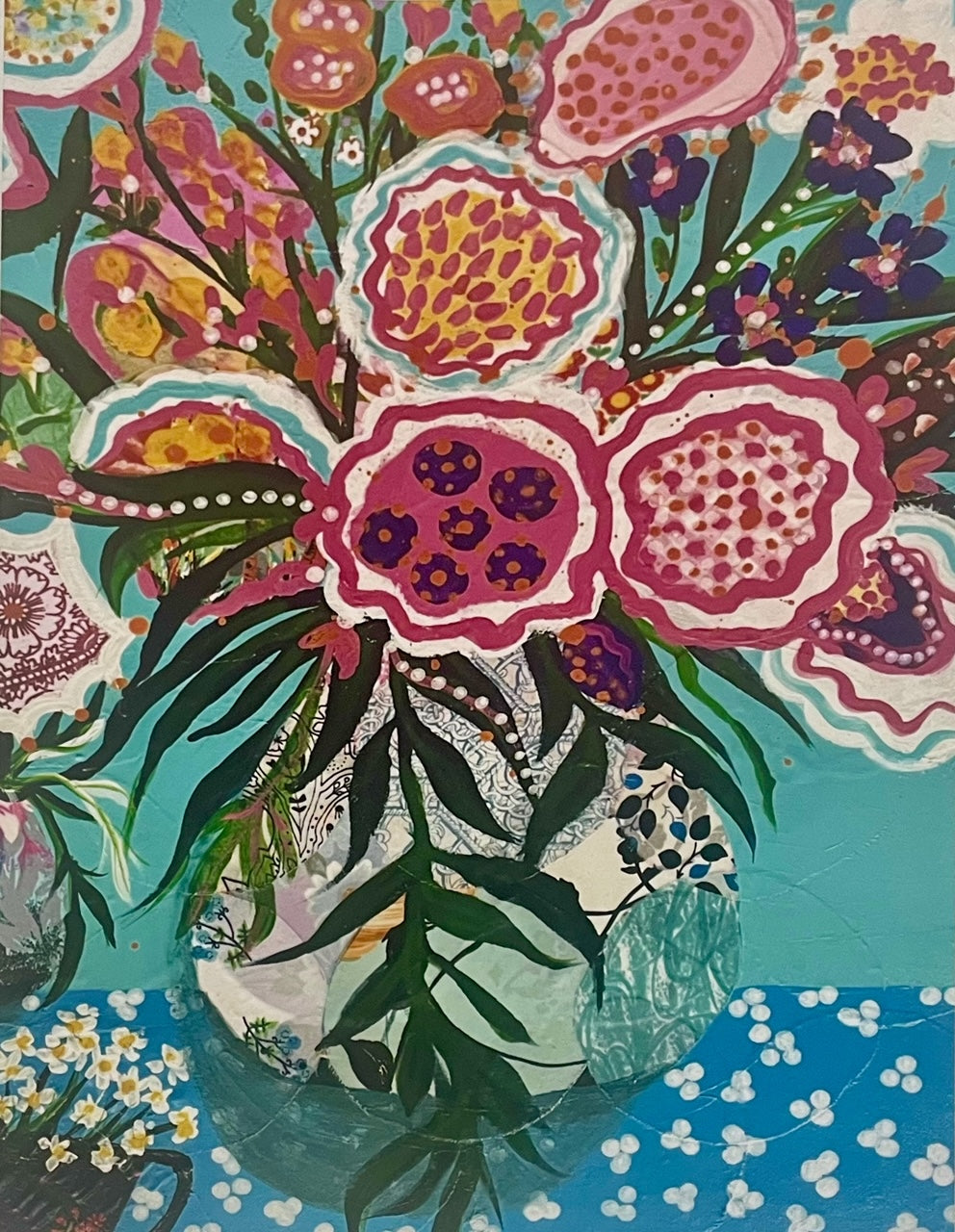 Mixed Media Collage Flowers and Vase Workshop - Saturday November 2nd 2024