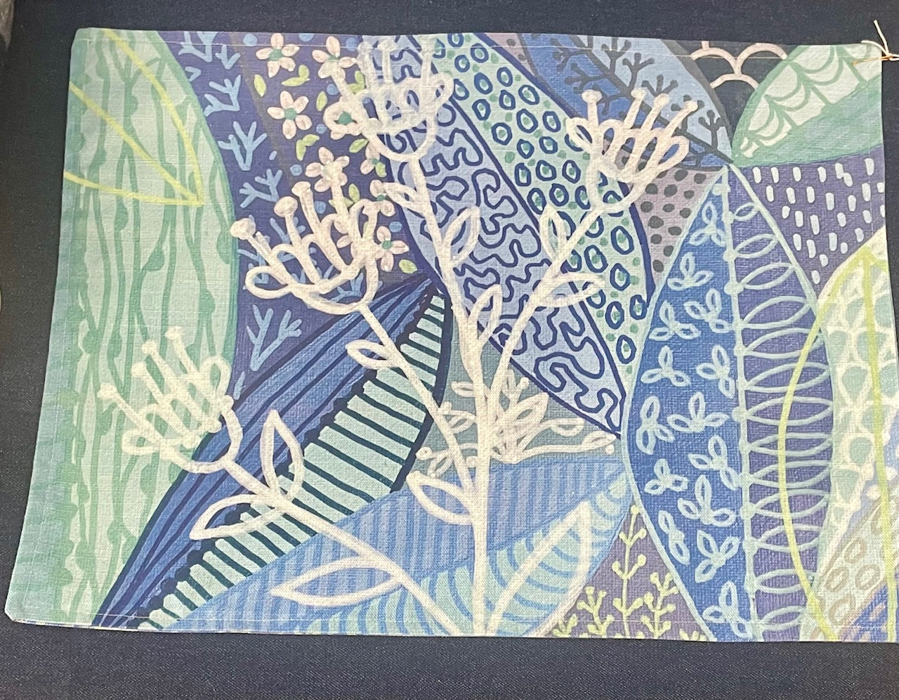 "Blue Garden" Art Placemat.