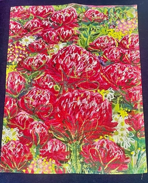 "Wild Waratah" Art Tea Towel.