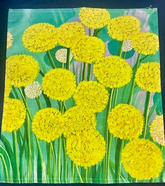 "Billy Buttons" Art Tea Towel