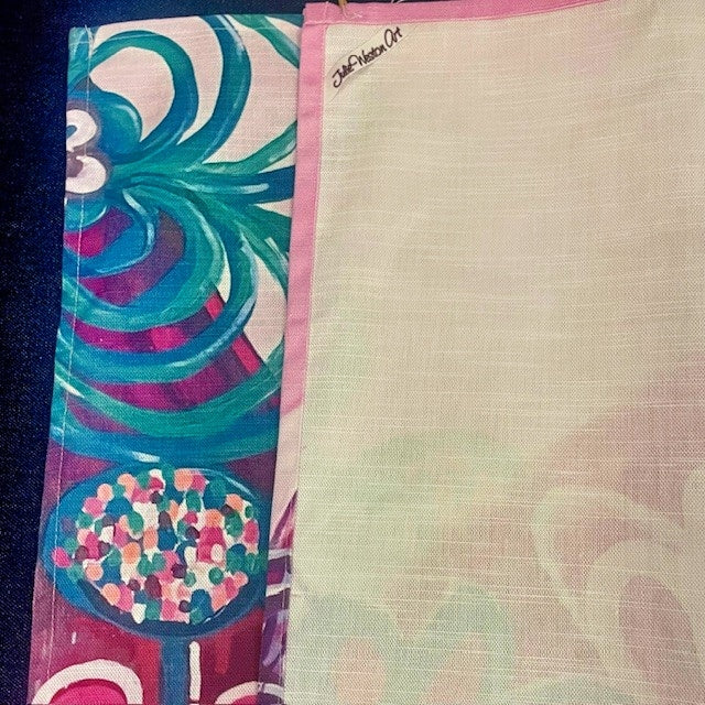 "Strawberry Moon Rising" Art Tea Towel,