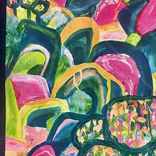 "Mountain Exploration" Art Tea Towel.