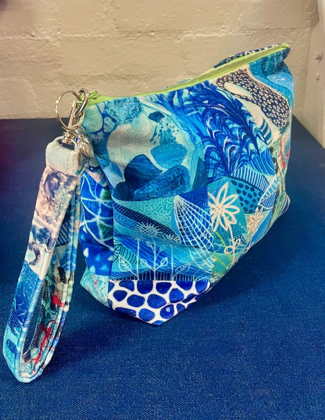 "Blue Patchwork" Toiletries Bag