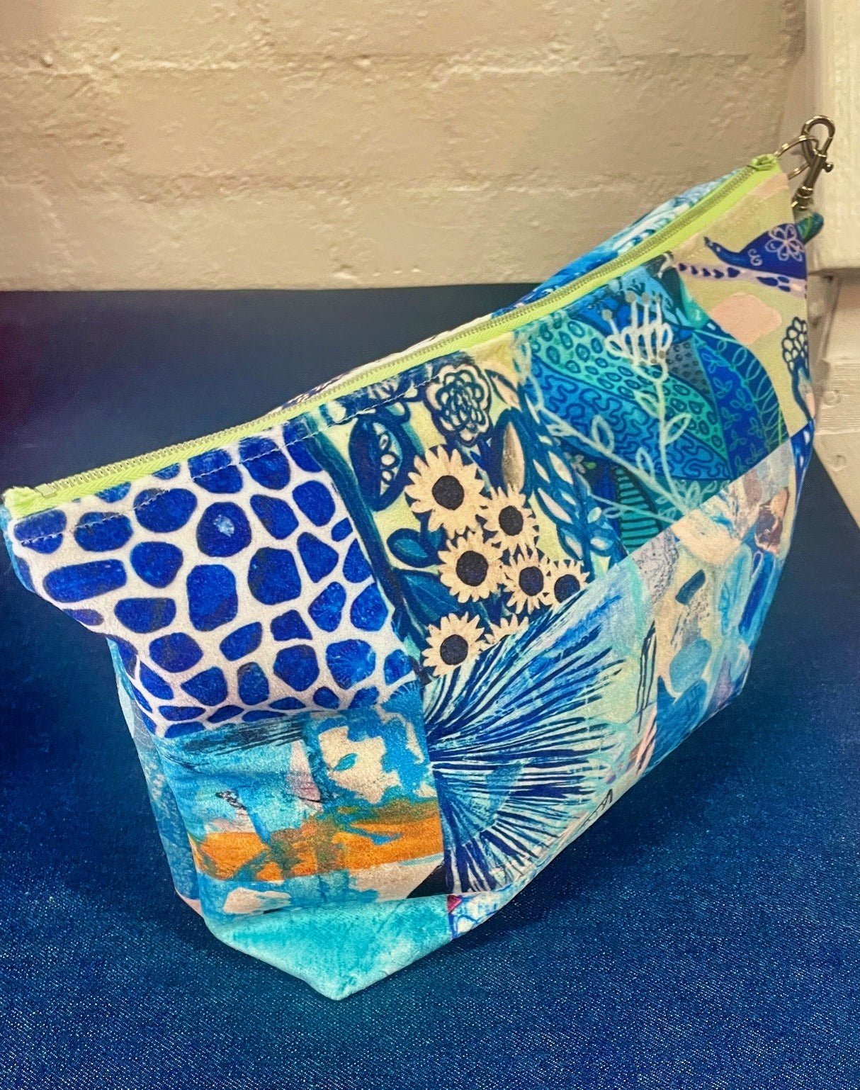 "Blue Patchwork" Toiletries Bag