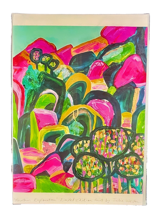 "Mountain Exploration" Art Print.