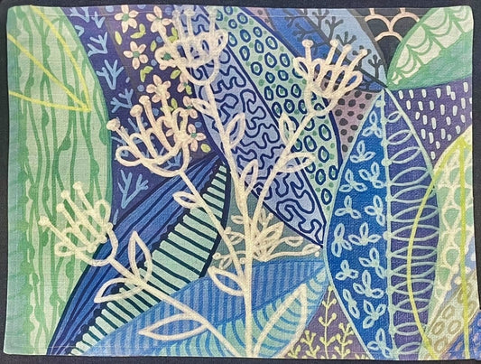 "Blue Garden" Art Placemat.
