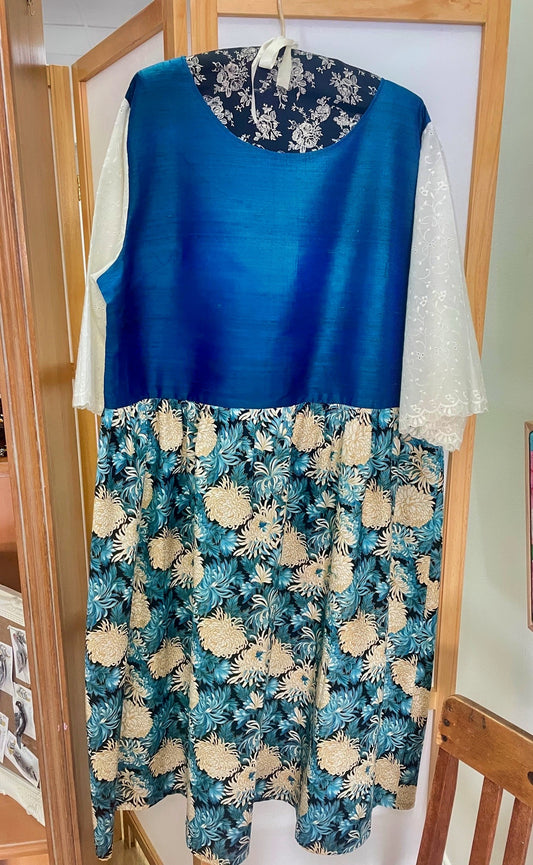 Patchwork Smock Dress Sz 16