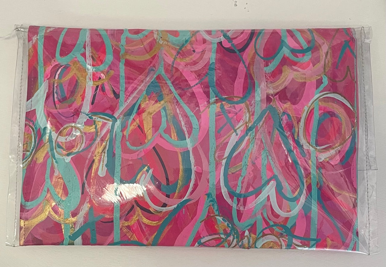 "A Golden Love" Art Clutch Purse.