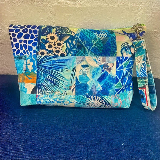 "Blue Patchwork" Toiletries Bag