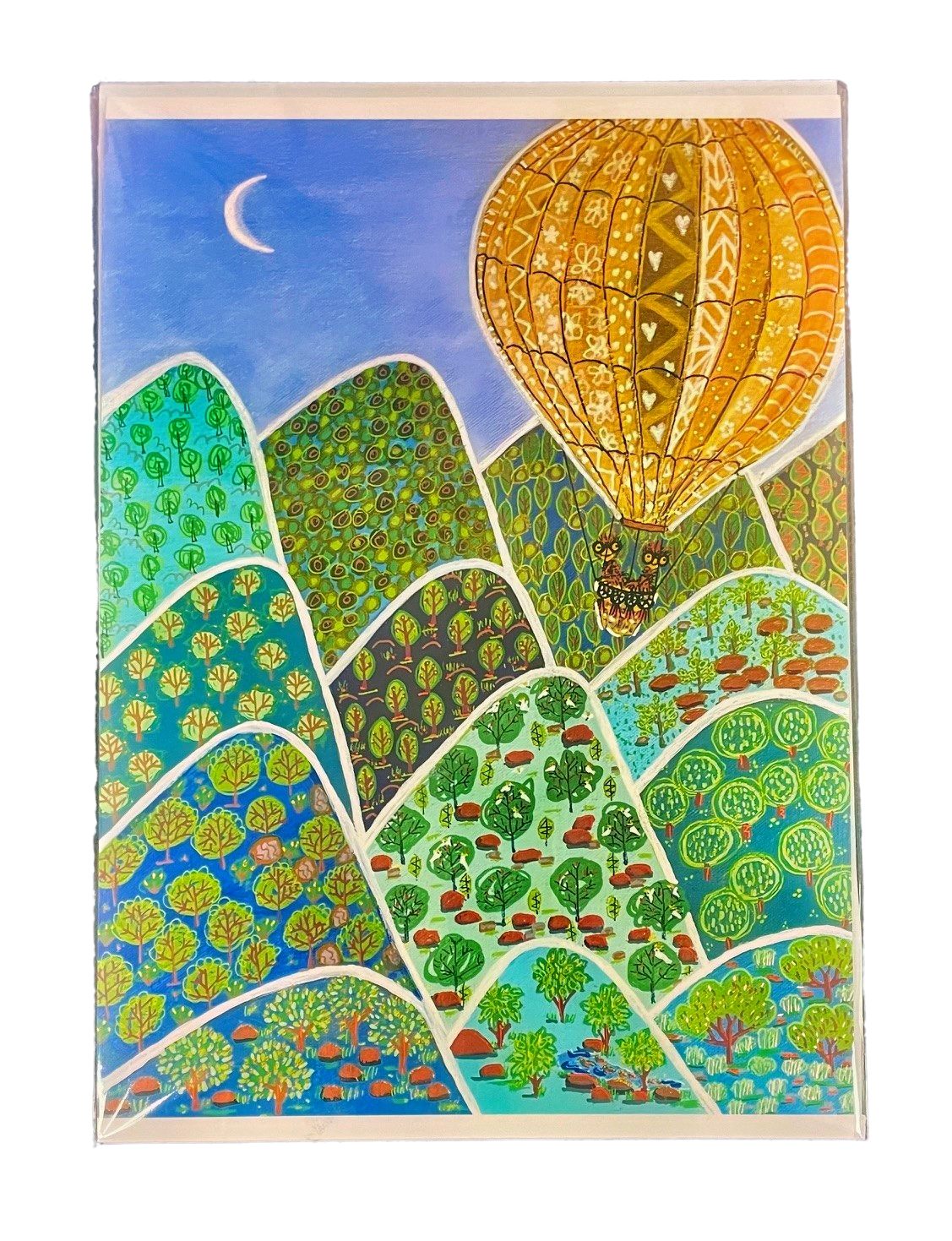 "Fly Me To The Moon In Your Big Yellow Balloon" Art Print.