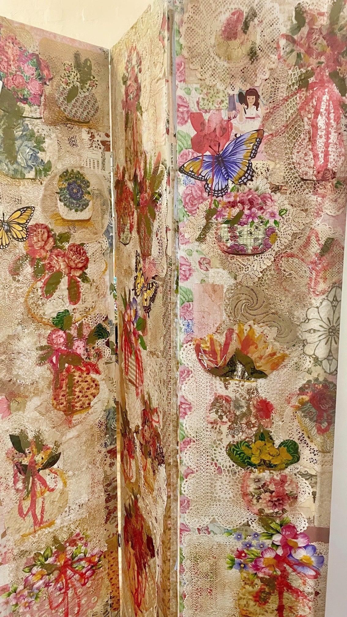 Textured Mixed Media Art Screen