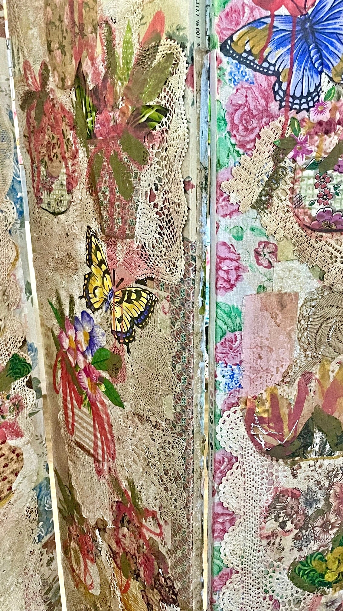 Textured Mixed Media Art Screen