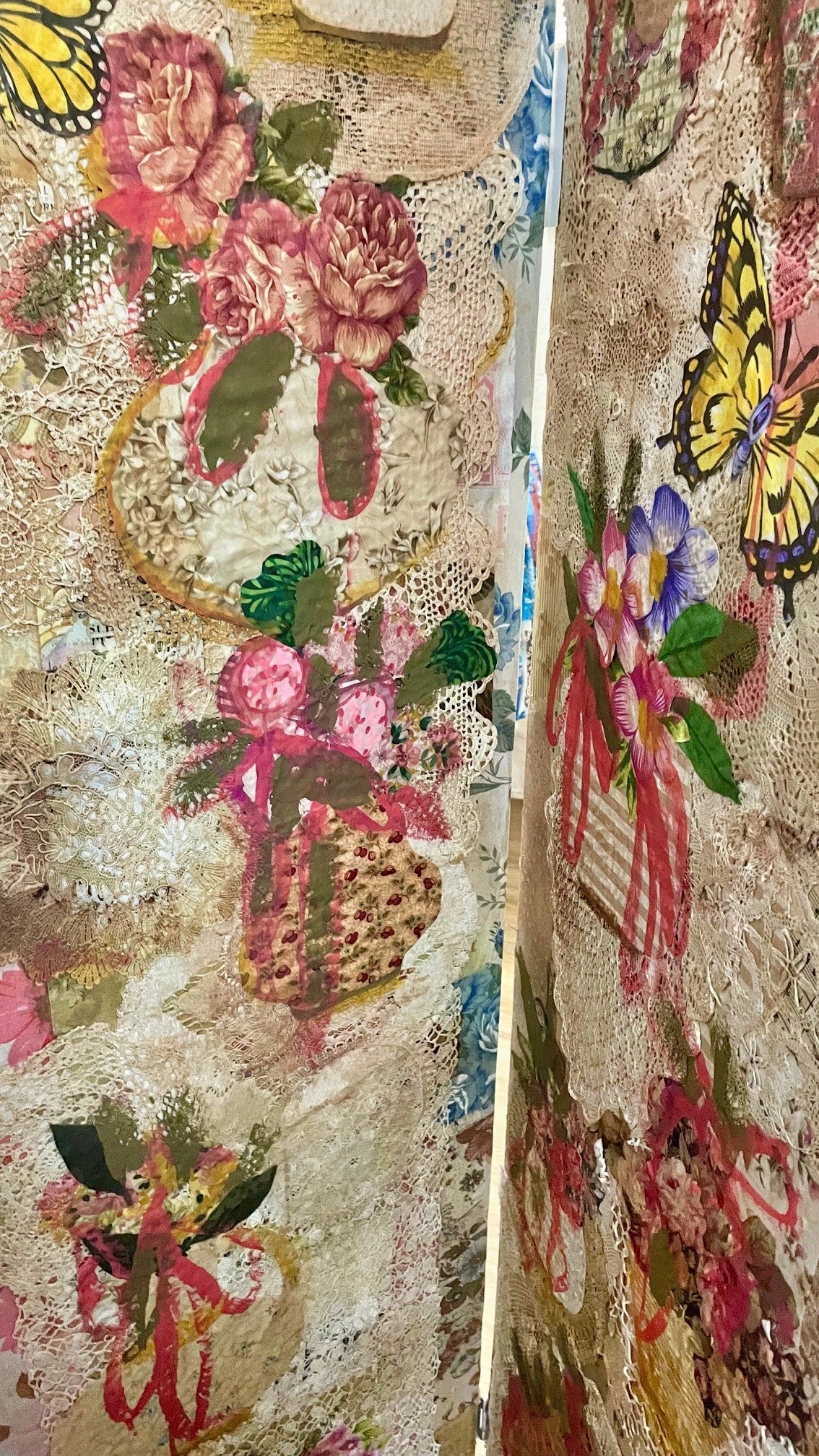 Textured Mixed Media Art Screen